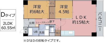 リバージュ住吉の間取り画像