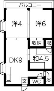 コーポラス清水丘の間取り画像