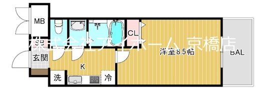 スプランディッド京橋EASTの間取り画像