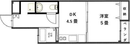 長居コーポの間取り画像
