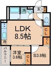仮）東大阪市吉田6丁目AP B棟の間取り画像