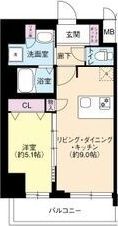 Dimus新大阪の間取り画像