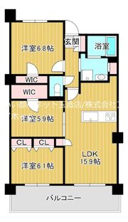 ロイヤルパークス桃坂の間取り画像