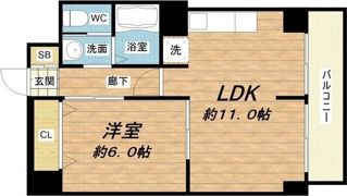 上六青山ハイツの間取り画像