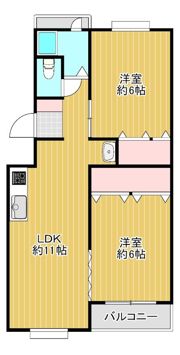 深江橋コーポB棟の間取り画像
