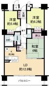 エル・セレーノ上本町レジデンスの間取り画像