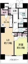エル・セレーノ上本町レジデンスの間取り画像
