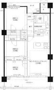 ロイヤルパークス桃坂の間取り画像