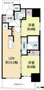 セレニテフラン野田阪神駅前の間取り画像