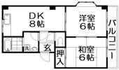 ラルゴ若江の間取り画像