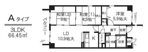 アルデールエスパシオ（東大阪）の間取り画像