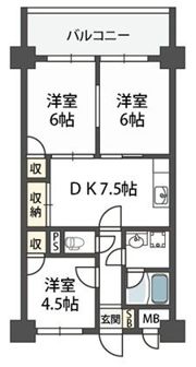 木の国ハイツの間取り画像