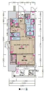 ソルテラスOSAKA EAST GATEの間取り画像