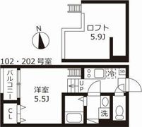 ハーモニーテラス浜口西の間取り画像
