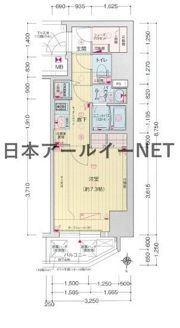 ララプレイス阿波座駅前フェリオの間取り画像