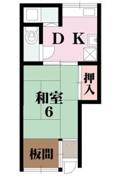天下茶屋東アパートの間取り画像