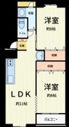 深江橋コーポ Bの間取り画像