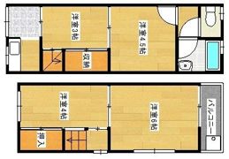 城東区鴫野西1丁目テラスハウスの間取り画像