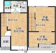 平野区喜連中古テラスの間取り画像