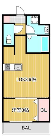 AILE東中浜の間取り画像