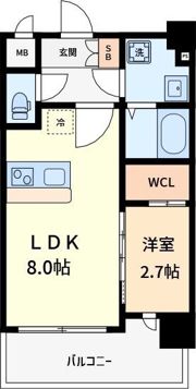 ラシーヌ瓦屋町の間取り画像