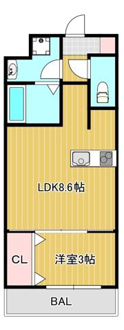 AILE東中浜の間取り画像
