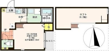 グラヴィオラ桃谷の間取り画像