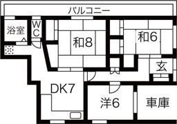 オズハイツ中川の間取り画像