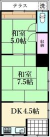 中川西2丁目16番貸家の間取り画像