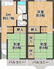 鶴町3丁目貸家の間取り画像