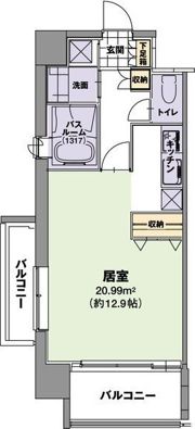 アーバンエース夕陽丘パルの間取り画像