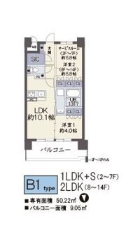 リフレ天満橋の間取り画像