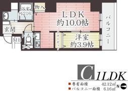 アーベル更紗北堀江の間取り画像