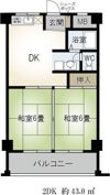 サンハイツ大和の間取り画像