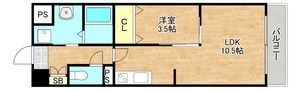 フロンティアエグゼ今里の間取り画像
