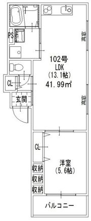 クリエオーレ諸口IIの間取り画像
