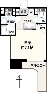 プランドール大手前レジデンスの間取り画像