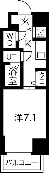 プランドール大手前レジデンスの間取り画像
