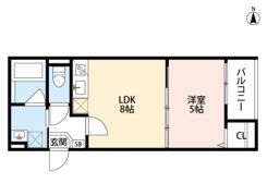 クラスティーネ若江西の間取り画像
