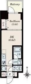 Dimus北浜の間取り画像