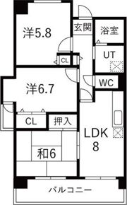 ベルメゾン堺の間取り画像