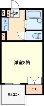 メロディーハイム美章園の間取り画像