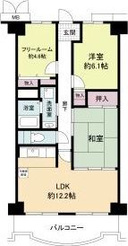 レジデンシア北田辺の間取り画像