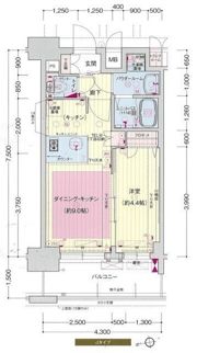 プレサンス大阪城公園ネクサスの間取り画像