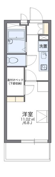 レオパレスリバーウエスト Bの間取り画像