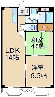 レオパレス香里の間取り画像