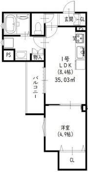 ピレーネ焼野の間取り画像