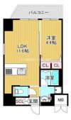 プレジオ都島本通の間取り画像