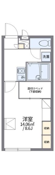レオパレスメルベーユ西大寺の間取り画像