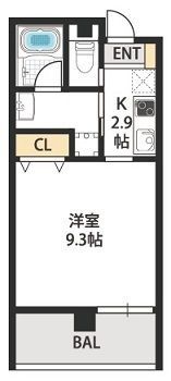 レクラン今里の間取り画像